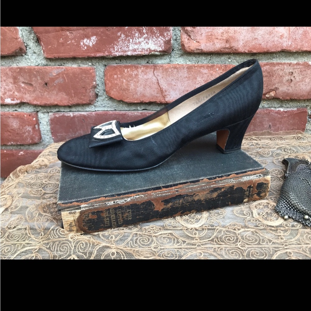Vintage 70s Andrew Geller Pumps With Rhinestones Sz 7 1/2 Elegant Women's Shoes - Picture 5 of 7